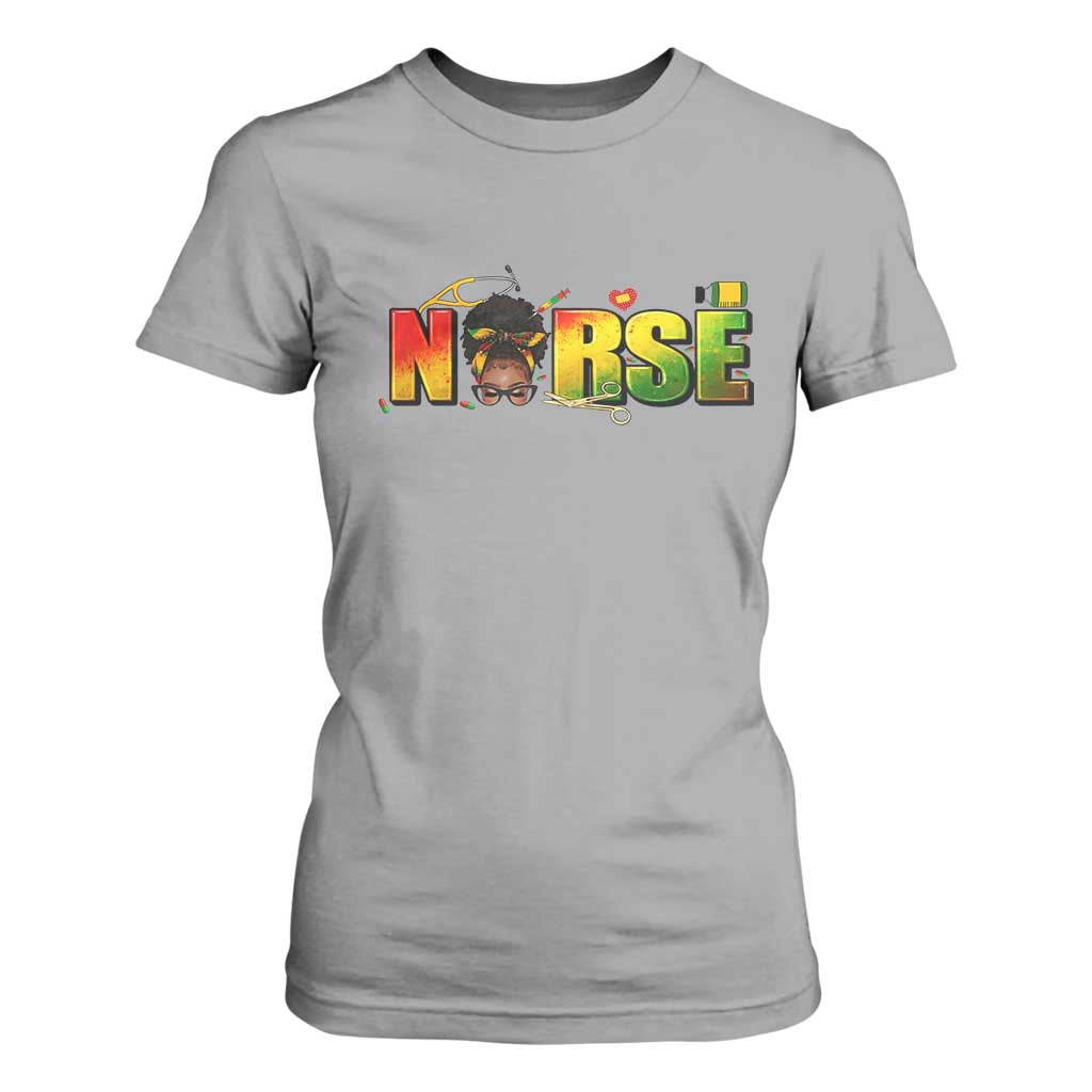 Proud Black Nurse T Shirt For Women Black History Month Healthcare Gift - African Pride