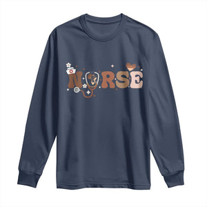 Strong Black Nurse Long Sleeve Shirt African American Healthcare Hero Gift - African Pride