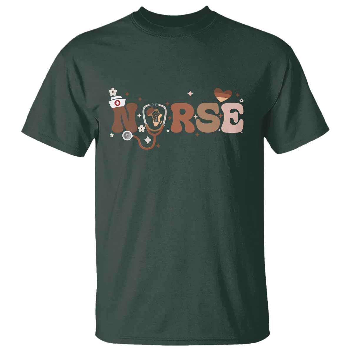Strong Black Nurse T Shirt African American Healthcare Hero Gift - African Pride