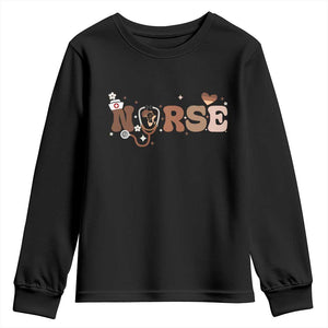 Strong Black Nurse Youth Sweatshirt African American Healthcare Hero Gift - African Pride