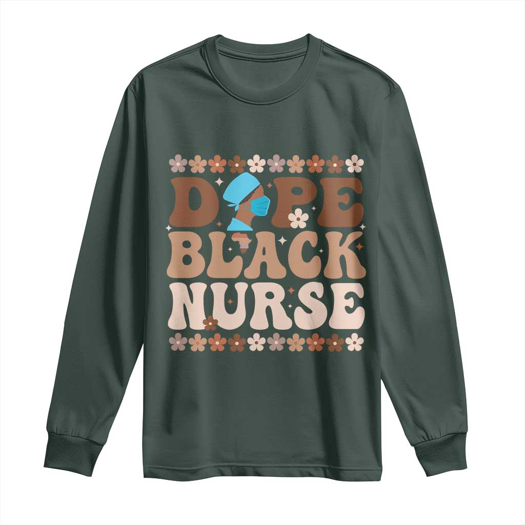 Dope Black Nurse Long Sleeve Shirt African American Black Nurse Gift - African Pride