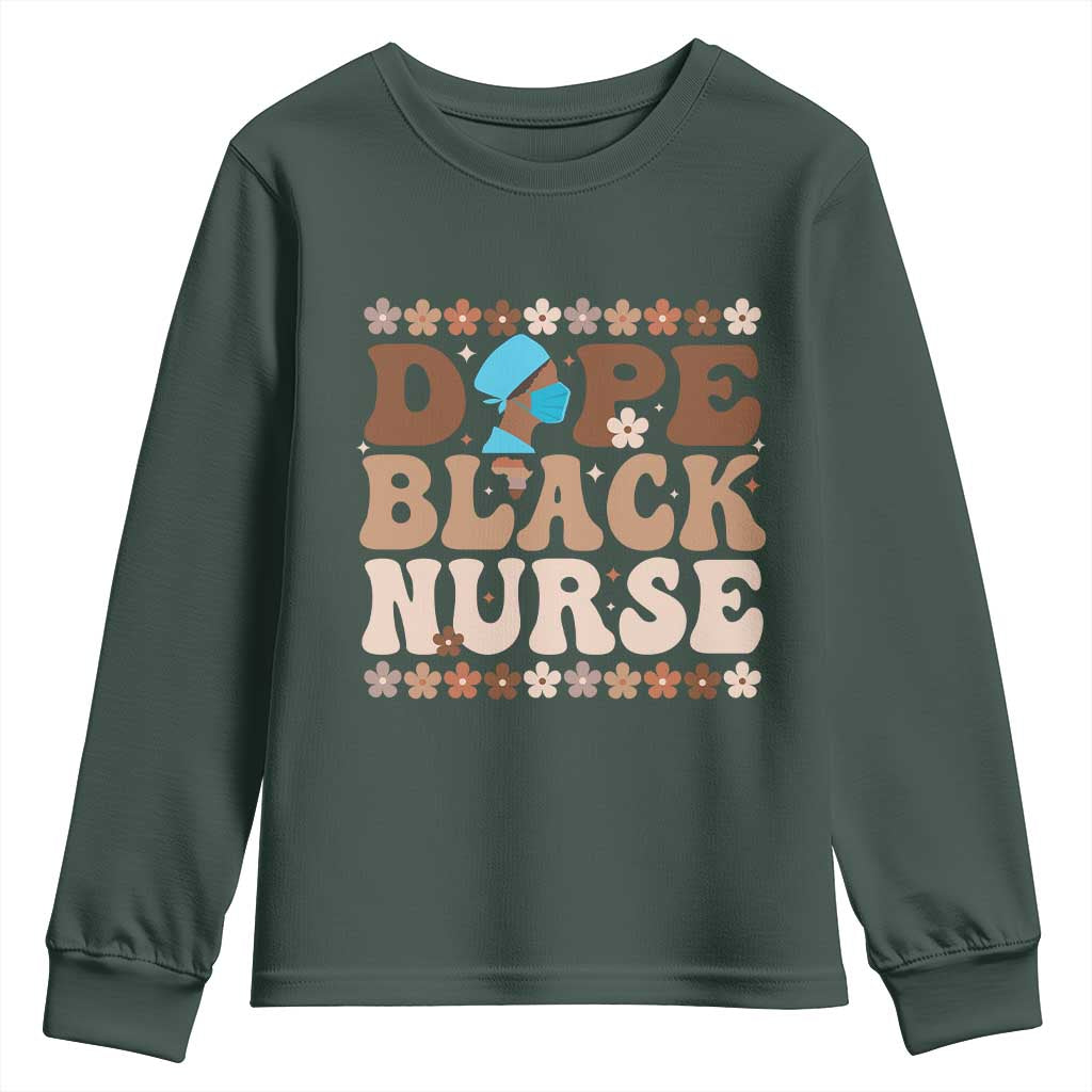 Dope Black Nurse Youth Sweatshirt African American Black Nurse Gift - African Pride