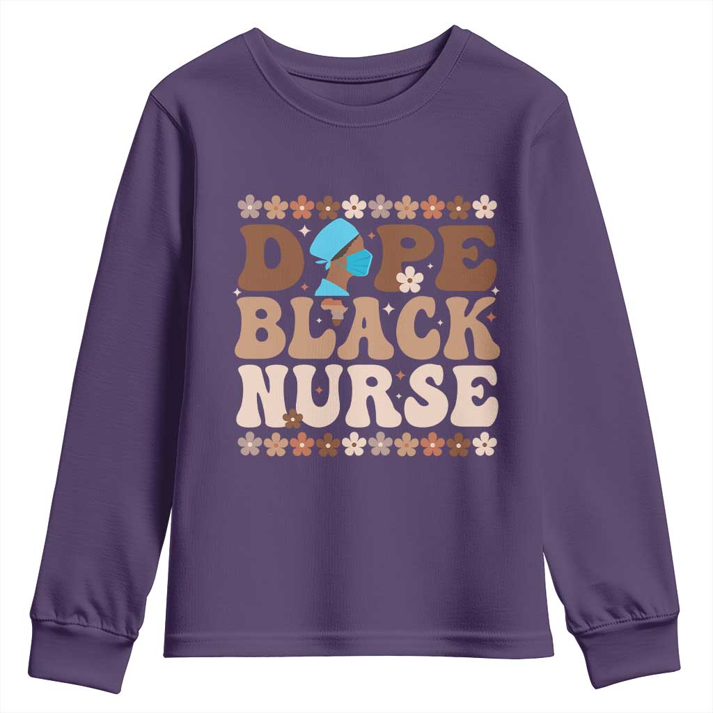 Dope Black Nurse Youth Sweatshirt African American Black Nurse Gift - African Pride