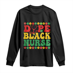 Melanin Queen Nursing Black History Month Gift Long Sleeve Shirt Dope Black Nurse