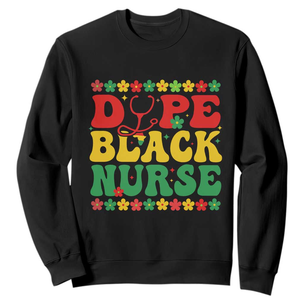 Melanin Queen Nursing Black History Month Gift Sweatshirt Dope Black Nurse