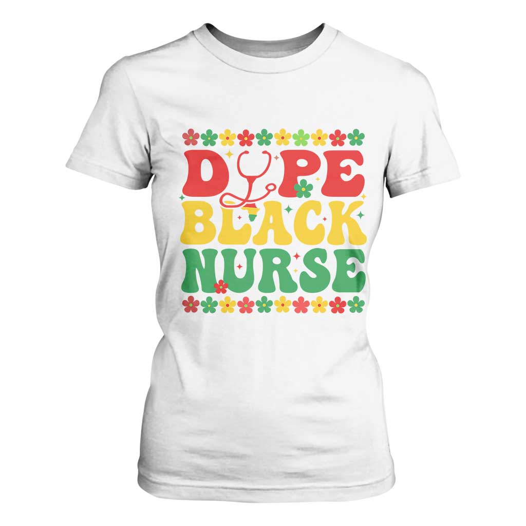 Melanin Queen Nursing Black History Month Gift T Shirt For Women Dope Black Nurse