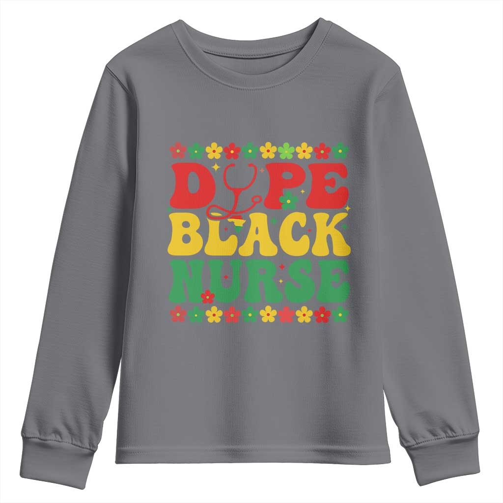 Melanin Queen Nursing Black History Month Gift Youth Sweatshirt Dope Black Nurse