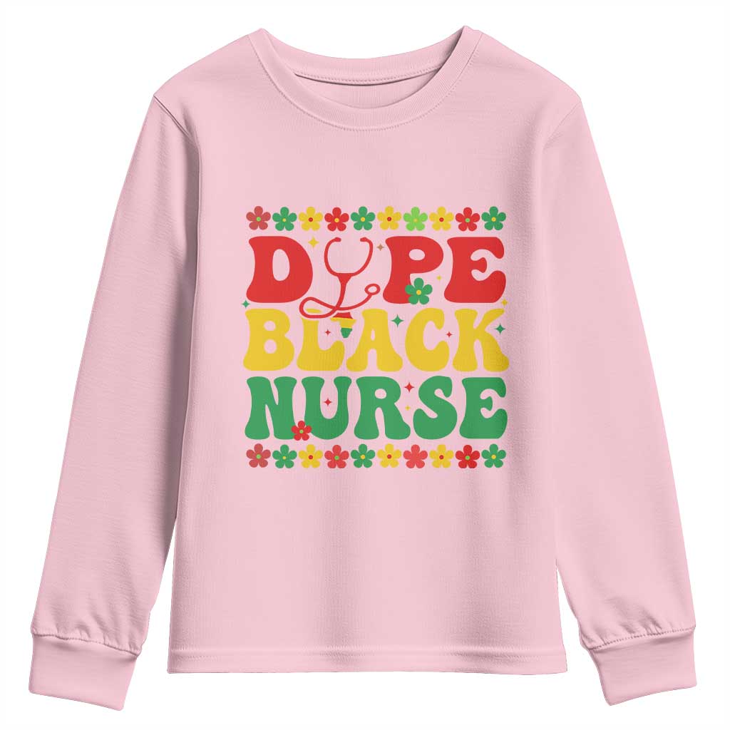 Melanin Queen Nursing Black History Month Gift Youth Sweatshirt Dope Black Nurse