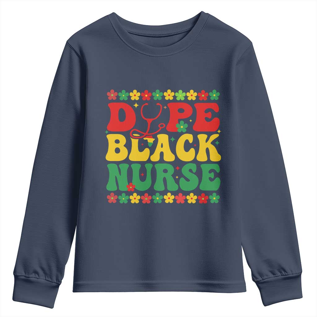 Melanin Queen Nursing Black History Month Gift Youth Sweatshirt Dope Black Nurse