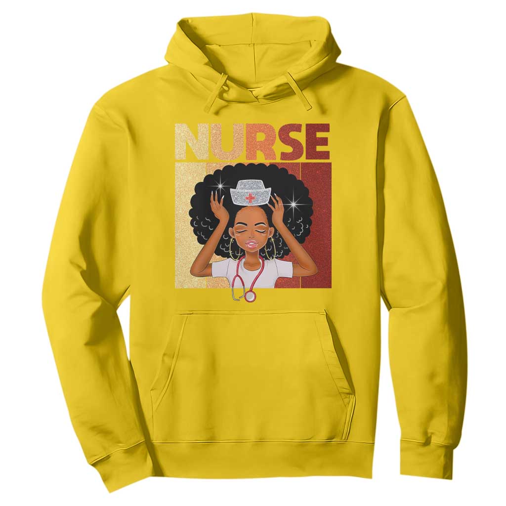 Strong Black Nurse Hoodie Black History Medical Professional Gift - African Pride