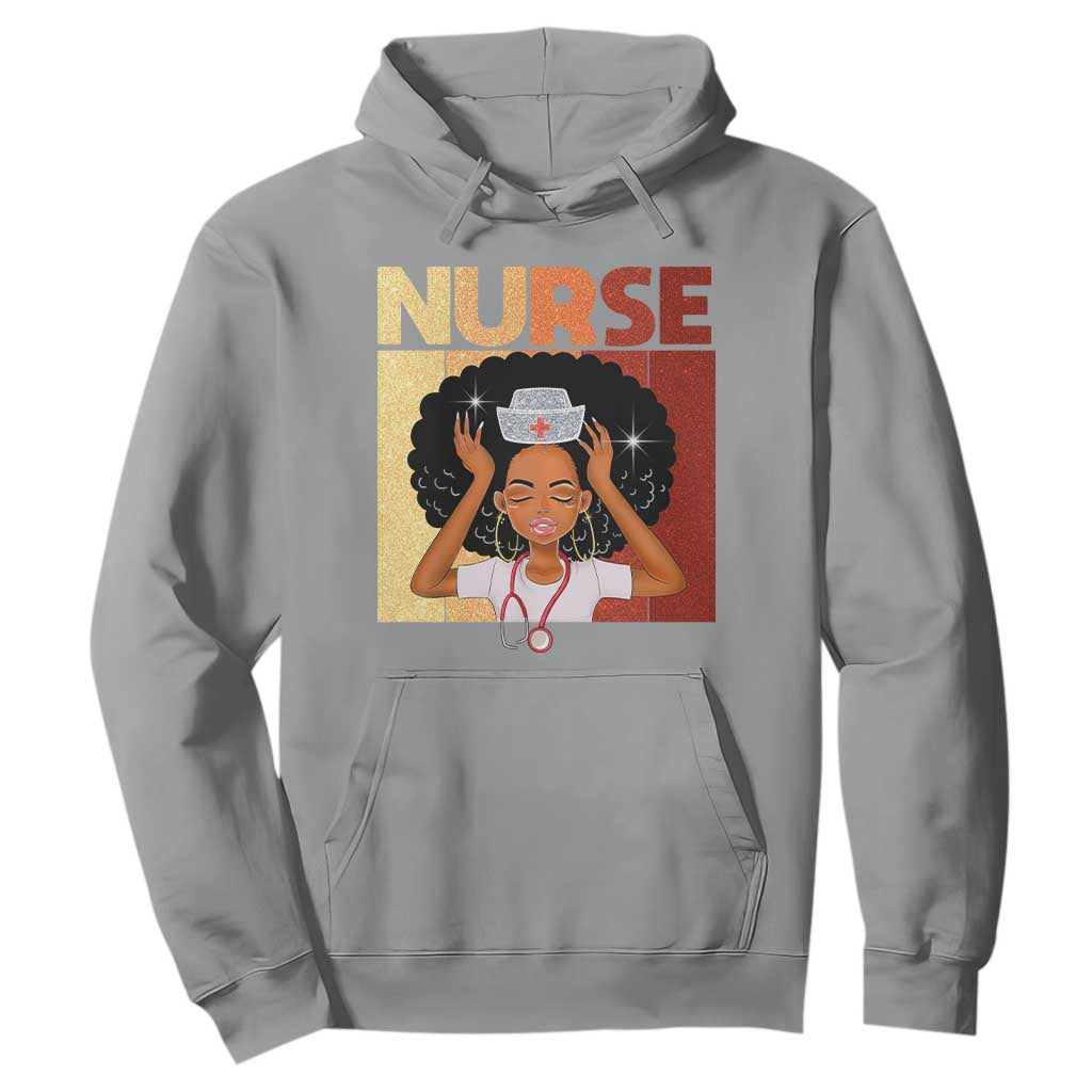 Strong Black Nurse Hoodie Black History Medical Professional Gift - African Pride