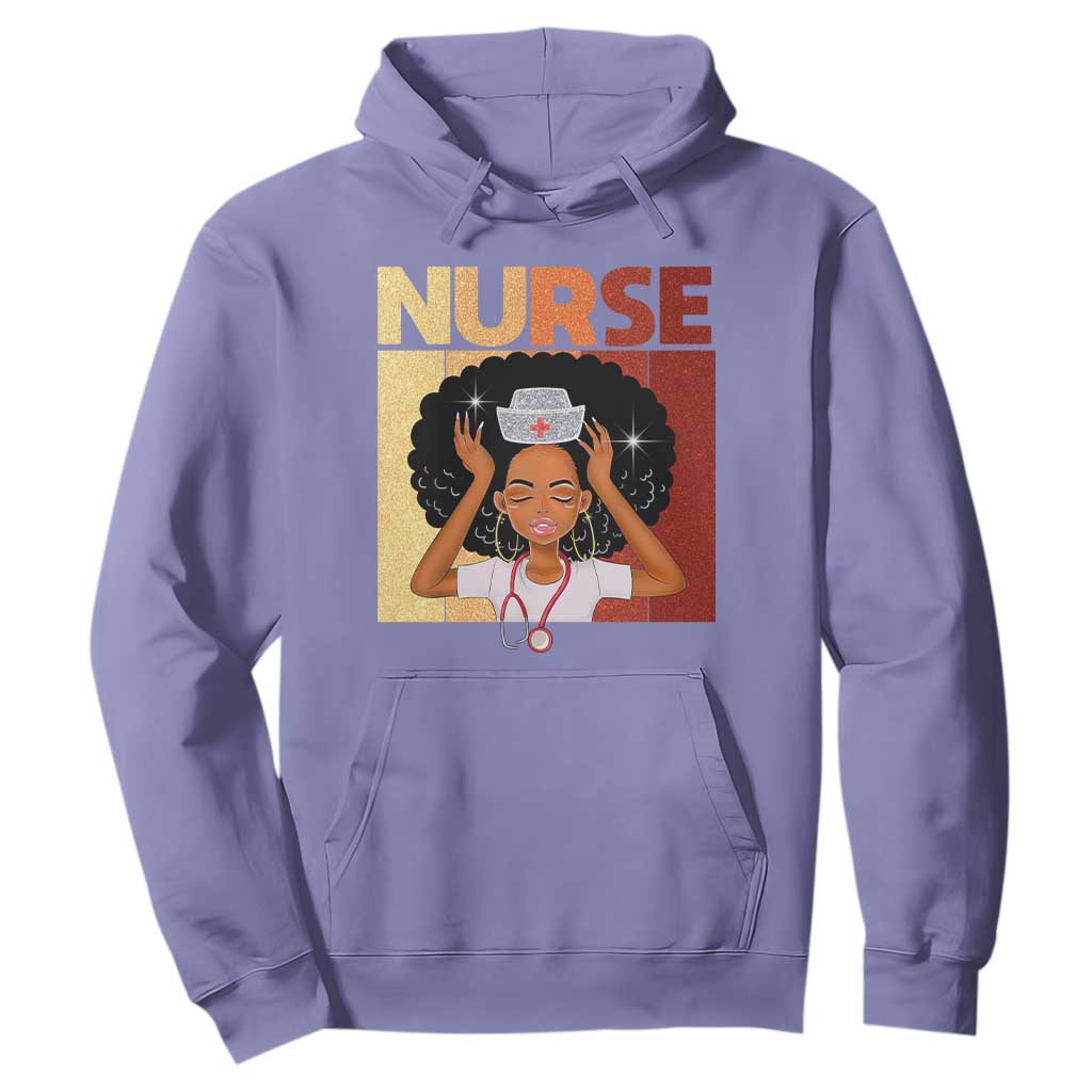 Strong Black Nurse Hoodie Black History Medical Professional Gift - African Pride