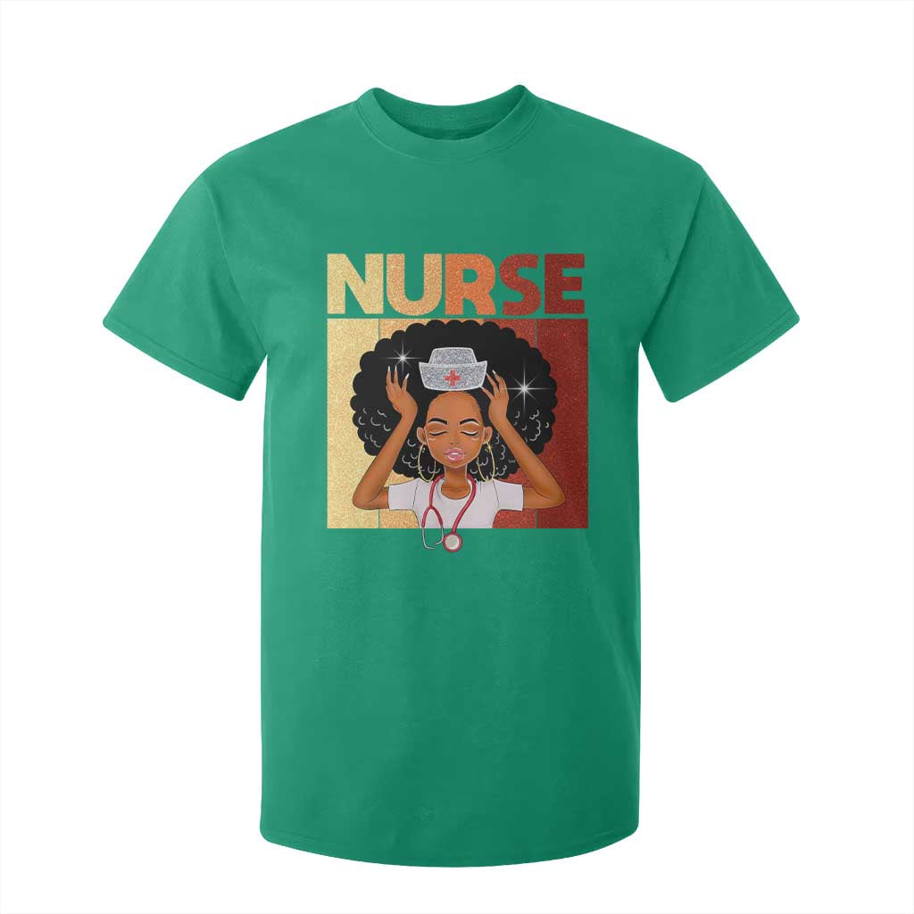 Strong Black Nurse T Shirt For Kid Black History Medical Professional Gift - African Pride