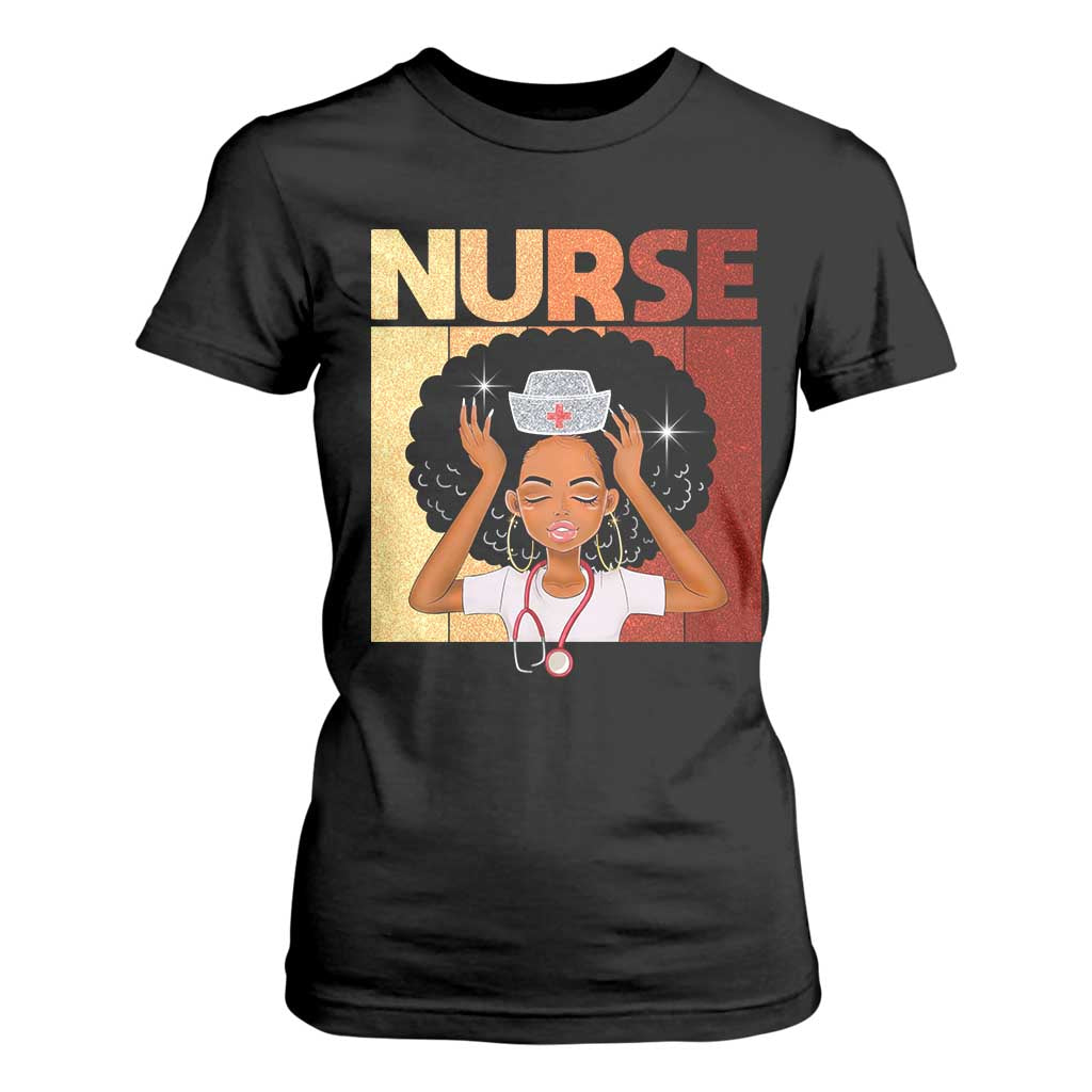 Strong Black Nurse T Shirt For Women Black History Medical Professional Gift - African Pride