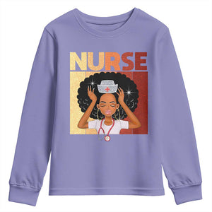 Strong Black Nurse Youth Sweatshirt Black History Medical Professional Gift - African Pride