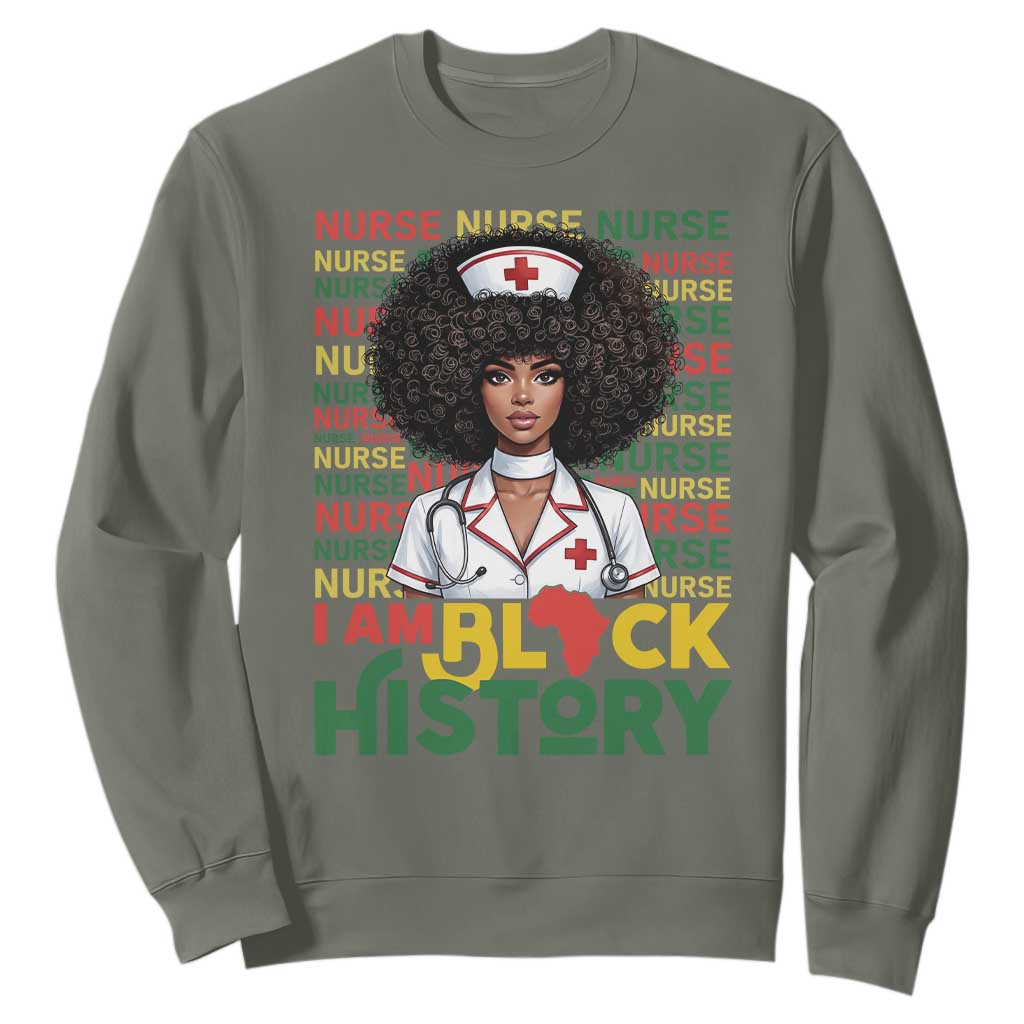 I Am Black History Sweatshirt Black History Month Nurse Gift - African Pride