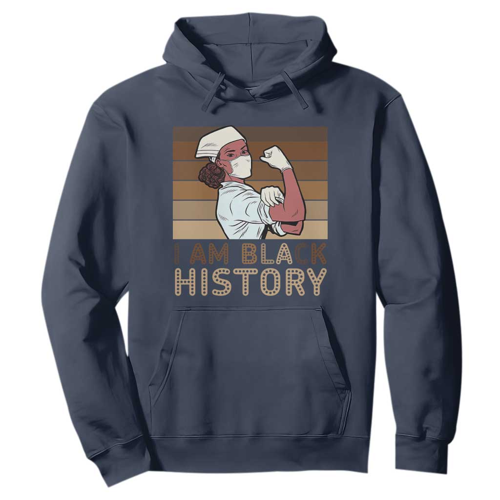 Proud Black Nurse Hoodie I Am Black History - African Pride