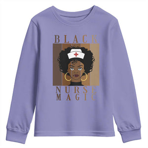 Black Nurse Magic Youth Sweatshirt Black History Month Nurse Gift - African Pride