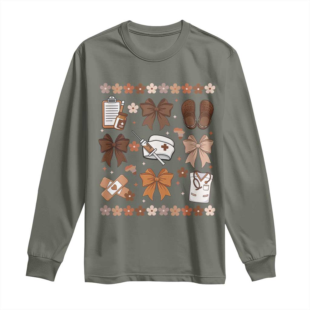 Proud Black Nurse Long Sleeve Shirt Gift For African Nurse Black History - African Pride