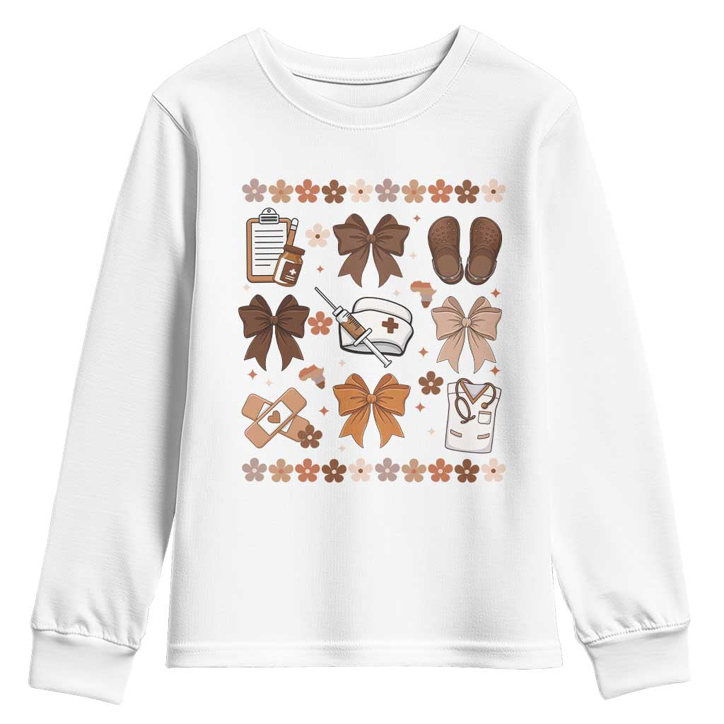 Proud Black Nurse Youth Sweatshirt Gift For African Nurse Black History - African Pride