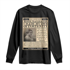 Madam C.J. Walker Long Sleeve Shirt I Made My Own Opportunity - African Pride