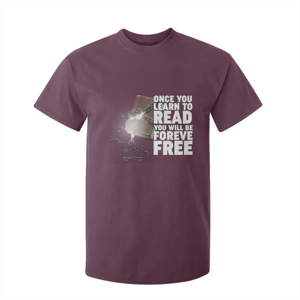 Frederick Douglass Freedom Quote T Shirt For Kid Once You Learn To Read - African Pride