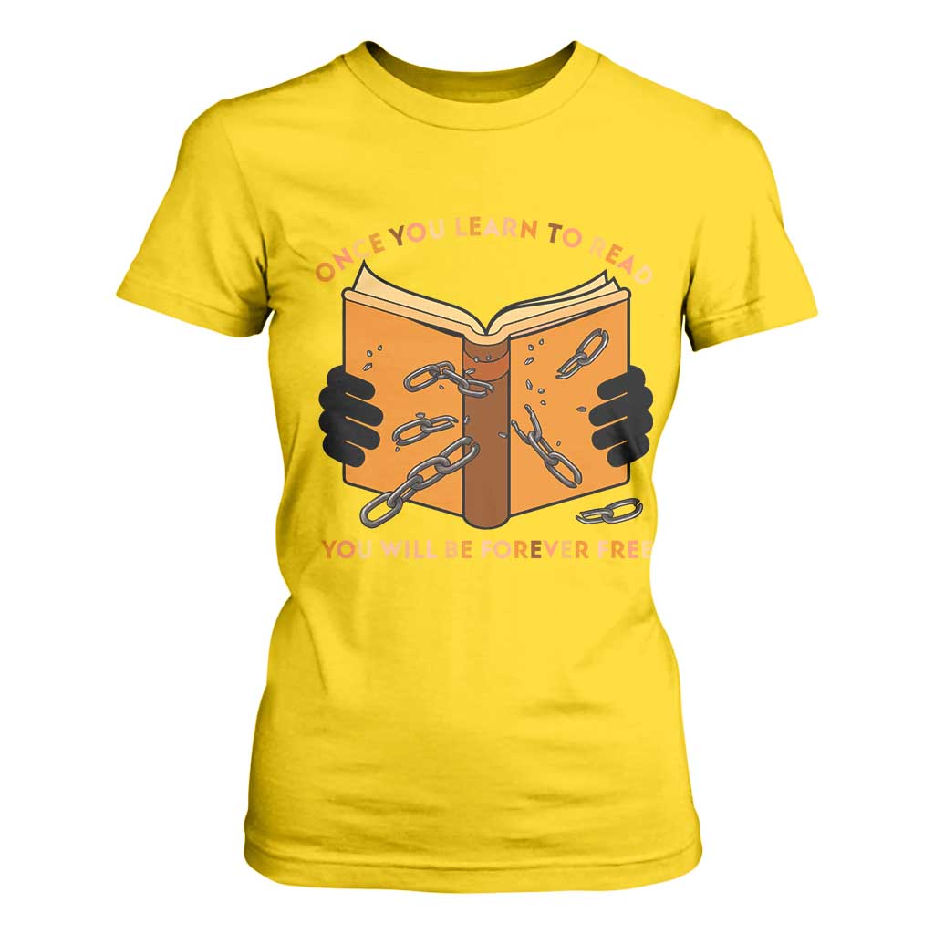 Breaking Every Chain Education T Shirt For Women Frederick Douglass Quote - African Pride