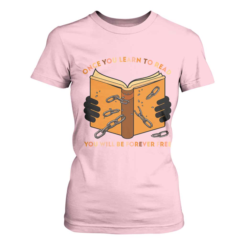 Breaking Every Chain Education T Shirt For Women Frederick Douglass Quote - African Pride