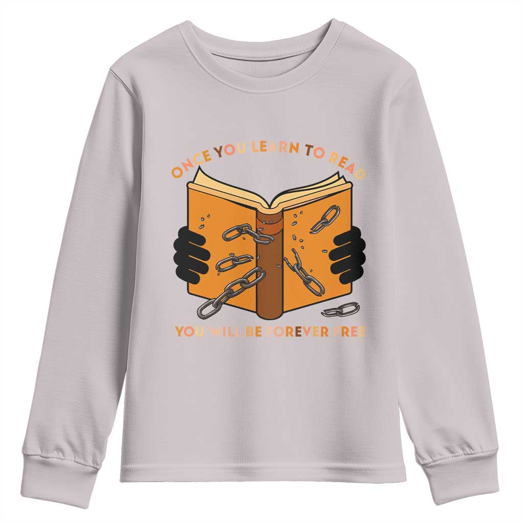 Breaking Every Chain Education Youth Sweatshirt Frederick Douglass Quote - African Pride