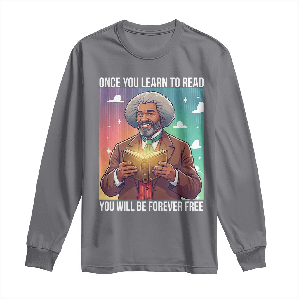Frederick Douglass Reading And Freedom Long Sleeve Shirt African American Heritage - African Pride