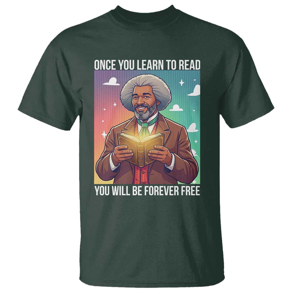 Frederick Douglass Reading And Freedom T Shirt African American Heritage - African Pride
