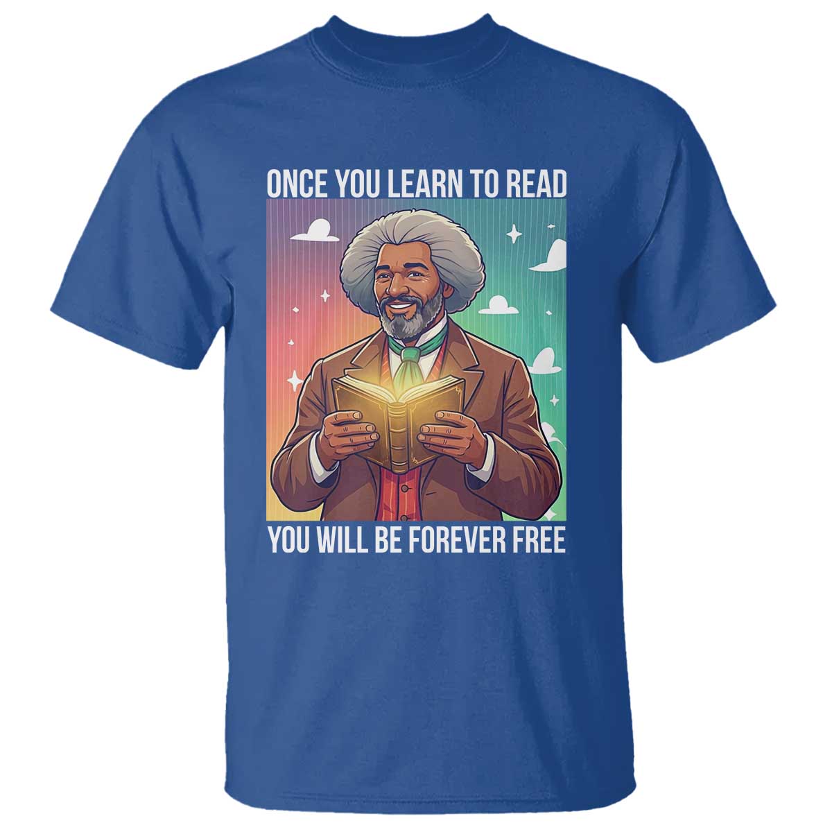 Frederick Douglass Reading And Freedom T Shirt African American Heritage - African Pride