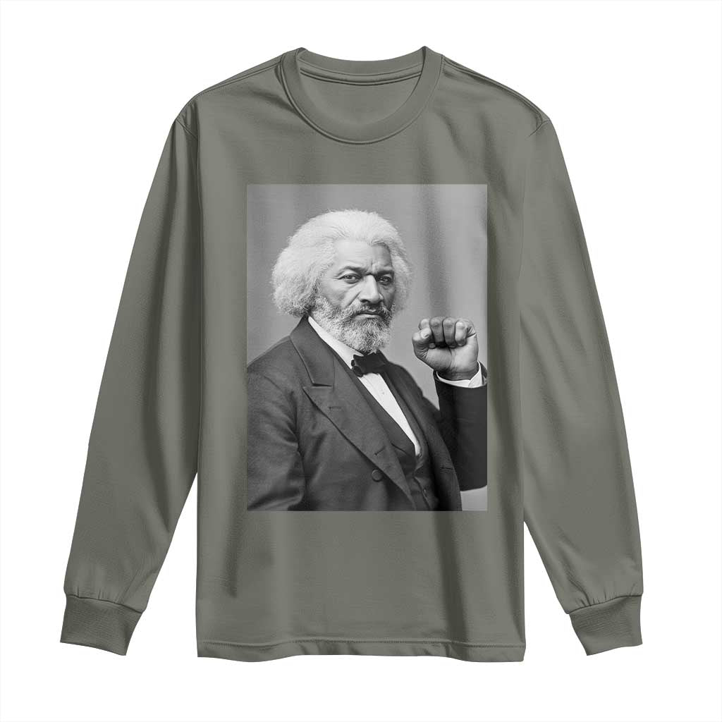 Strong Black History Leader Long Sleeve Shirt Frederick Douglass Empowerment - African Pride