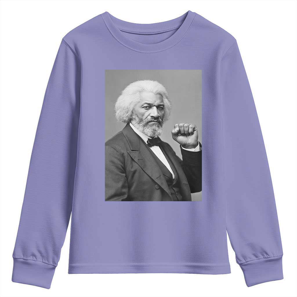 Strong Black History Leader Youth Sweatshirt Frederick Douglass Empowerment - African Pride
