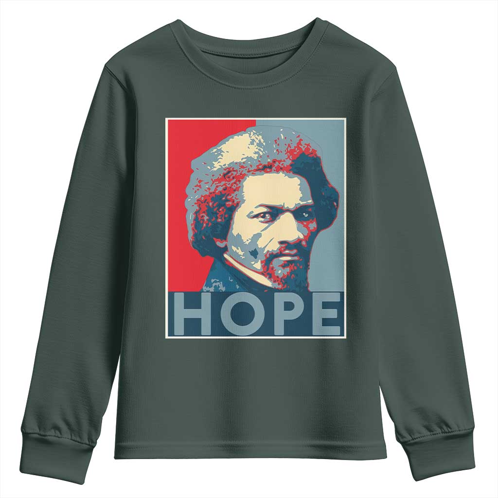 Frederick Douglass Hope Poster Youth Sweatshirt African American Heritage - African Pride