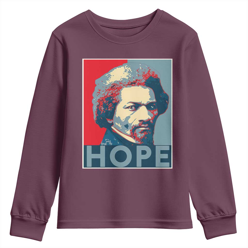 Frederick Douglass Hope Poster Youth Sweatshirt African American Heritage - African Pride