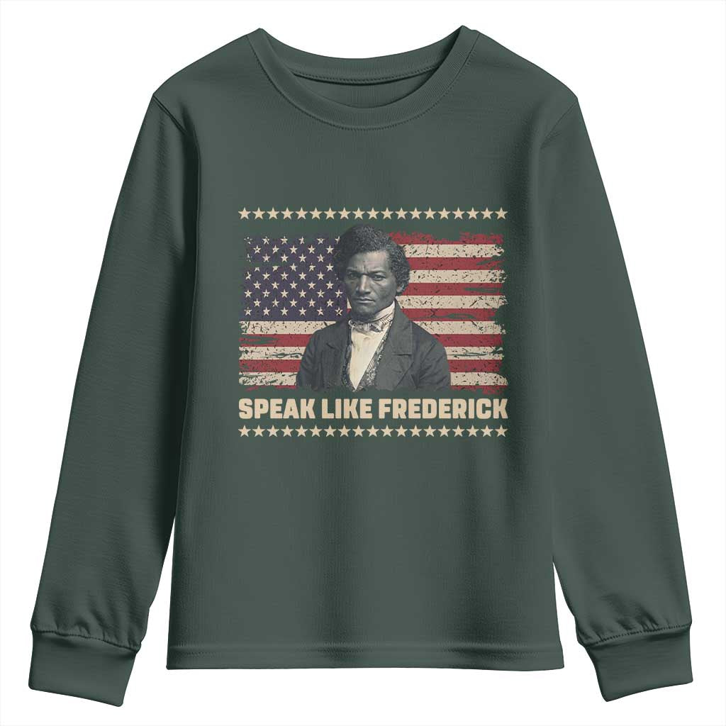Speak Like Frederick Youth Sweatshirt Black History Month Gift - African Pride