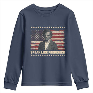 Speak Like Frederick Youth Sweatshirt Black History Month Gift - African Pride