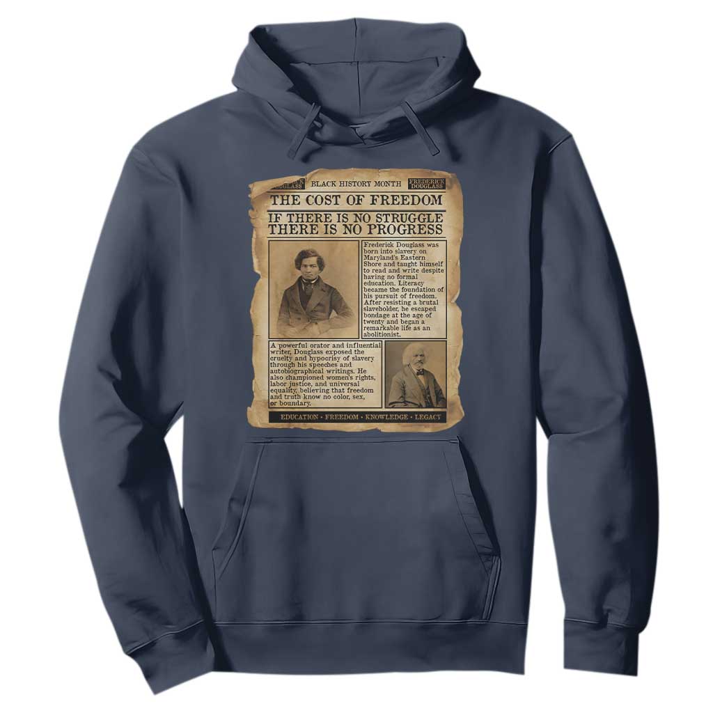 If There Is No Struggle No Progress Hoodie Frederick Douglass Newspaper - African Pride