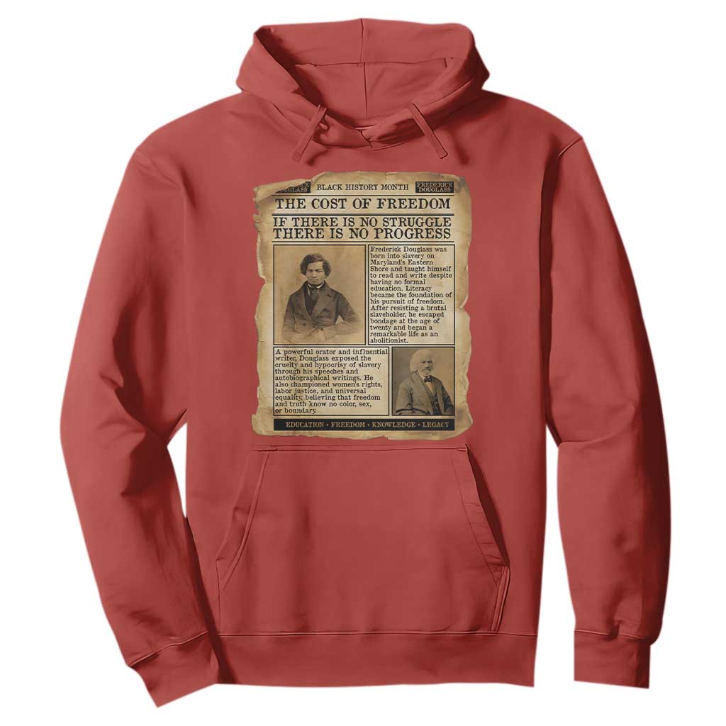 If There Is No Struggle No Progress Hoodie Frederick Douglass Newspaper - African Pride