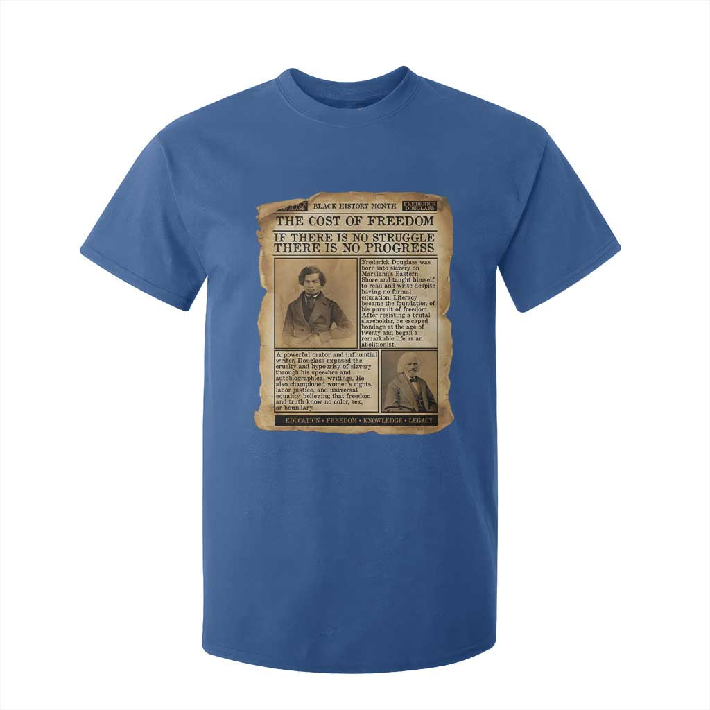 If There Is No Struggle No Progress T Shirt For Kid Frederick Douglass Newspaper - African Pride