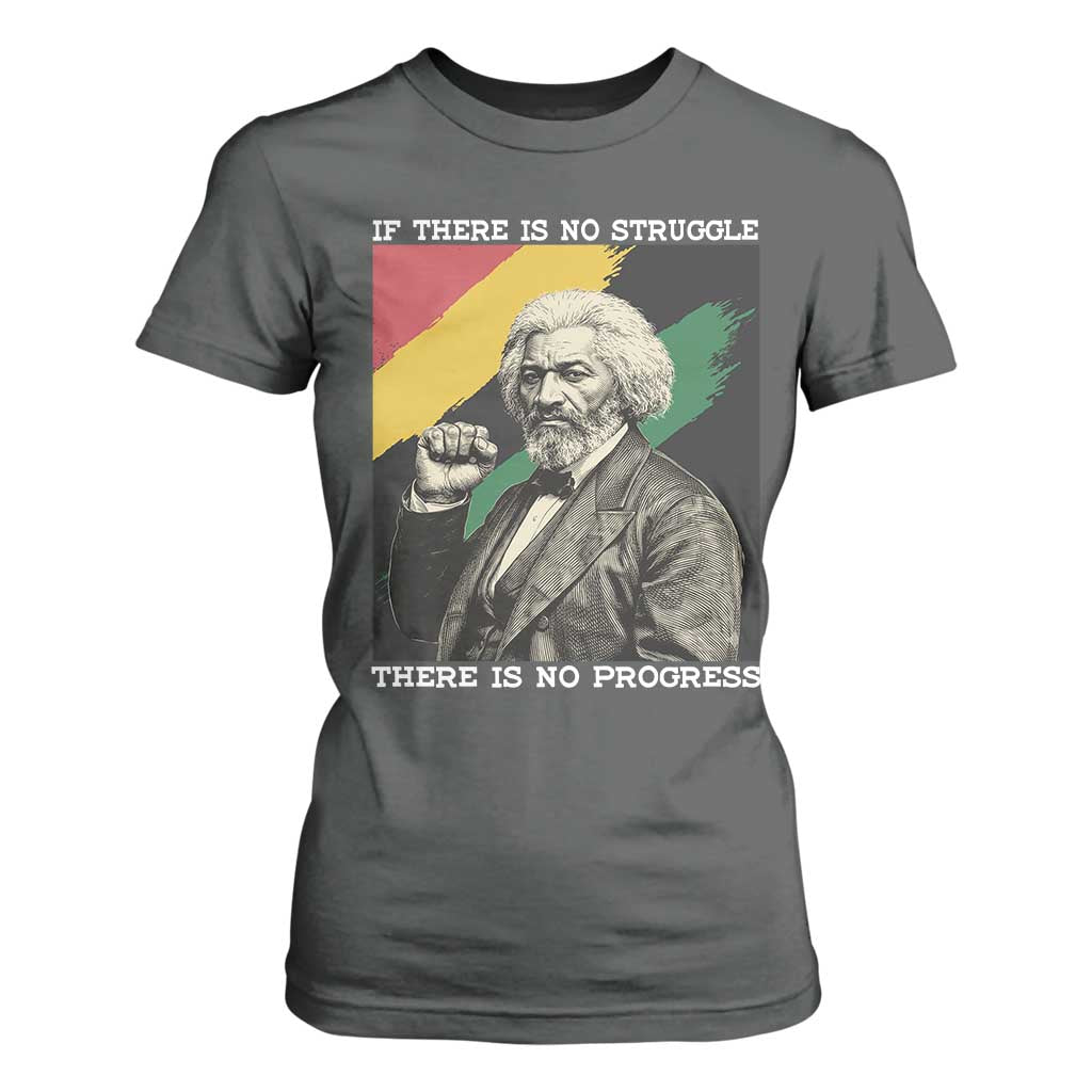 Frederick Douglass Struggle And Progress T Shirt For Women Inspirational Black History - African Pride