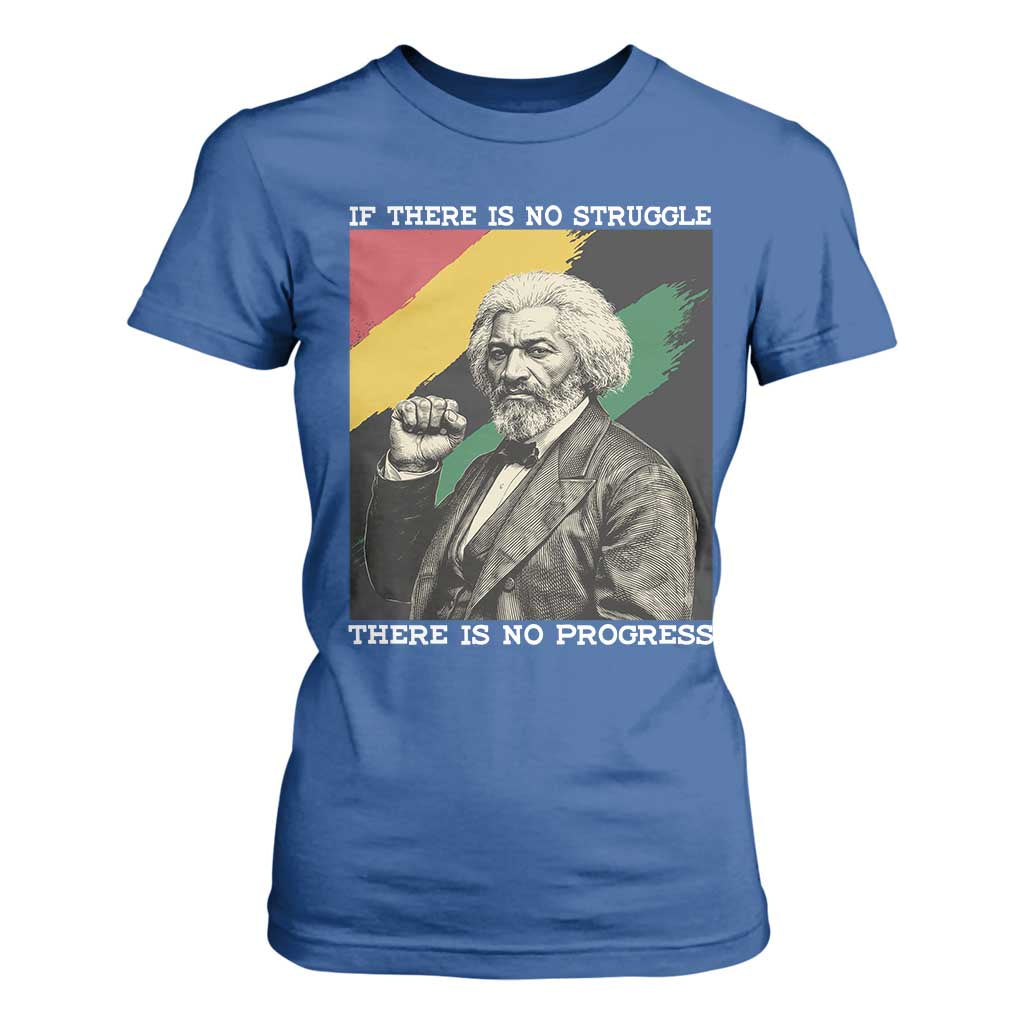 Frederick Douglass Struggle And Progress T Shirt For Women Inspirational Black History - African Pride