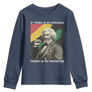 Frederick Douglass Struggle And Progress Youth Sweatshirt Inspirational Black History - African Pride