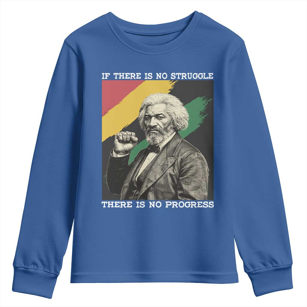 Frederick Douglass Struggle And Progress Youth Sweatshirt Inspirational Black History - African Pride