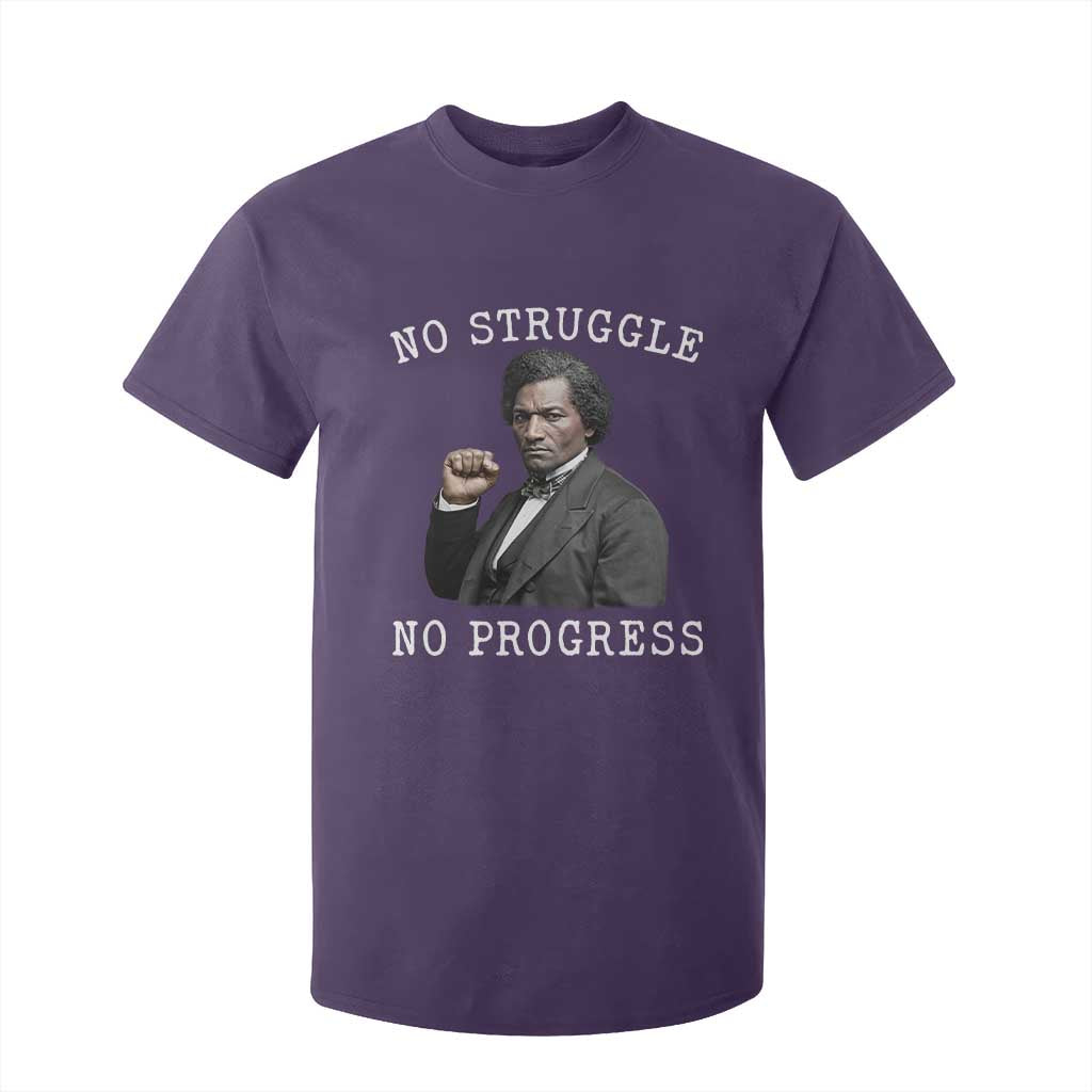 Frederick Douglass Quote T Shirt For Kid No Struggle No Progress - African Pride