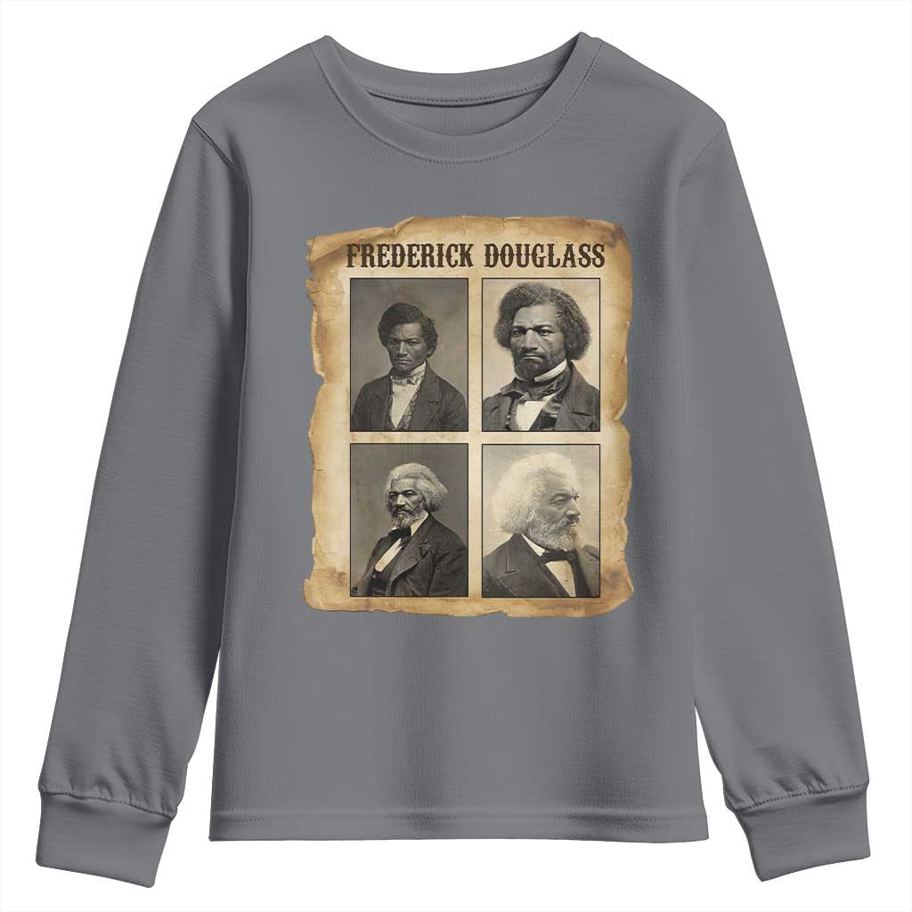 The Life Of Frederick Douglass Youth Sweatshirt Historical Black History - African Pride