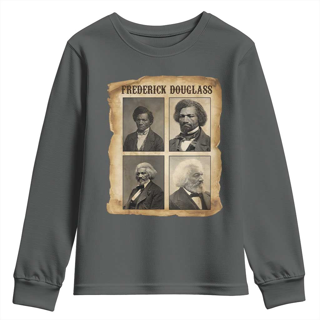 The Life Of Frederick Douglass Youth Sweatshirt Historical Black History - African Pride