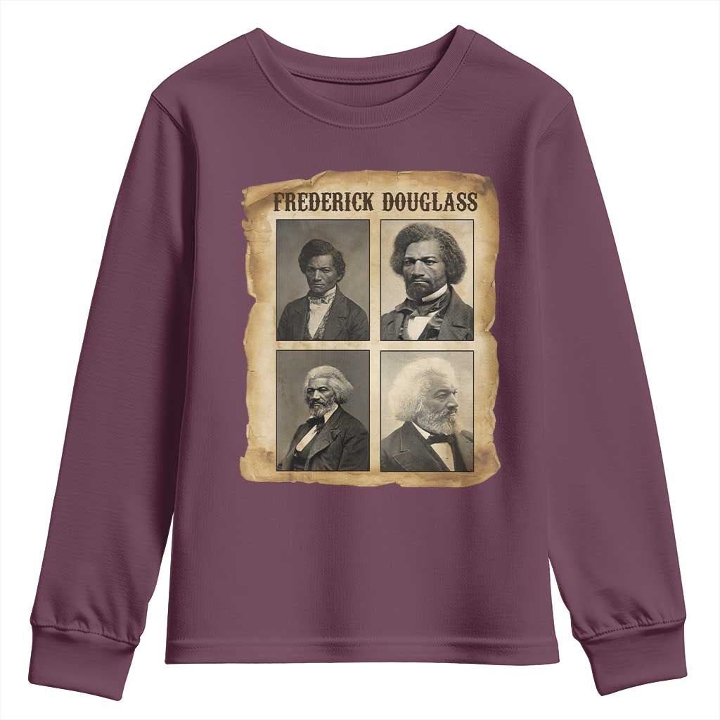 The Life Of Frederick Douglass Youth Sweatshirt Historical Black History - African Pride