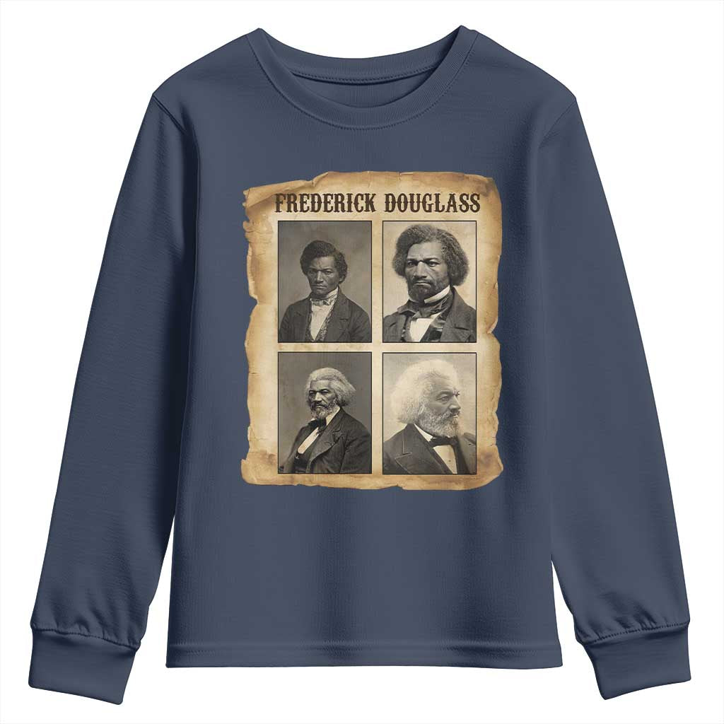 The Life Of Frederick Douglass Youth Sweatshirt Historical Black History - African Pride